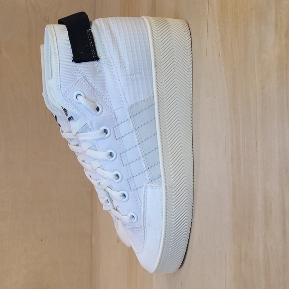 Adidas White Nizza Parley Hi Men's Shoes - Picture 4 of 10